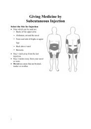 Giving Medicine by Subcutaneous Injection Select ... - the Exchange