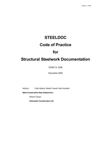 STEELDOC Code of Practice for Structural Steelwork Documentation