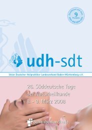 26. Süddeutsche Tage der Naturheilkunde - Union Deutscher ...