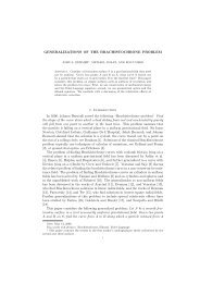 GENERALIZATIONS OF THE BRACHISTOCHRONE PROBLEM 1 ...