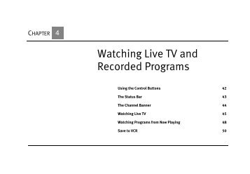 Watching Live TV & Recorded Programs - TiVo