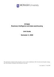 FIT3003 Business intelligence and data warehousing Unit Guide ...