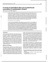 A survey of penicillium stem rot on greenhouse cucumbers in ...