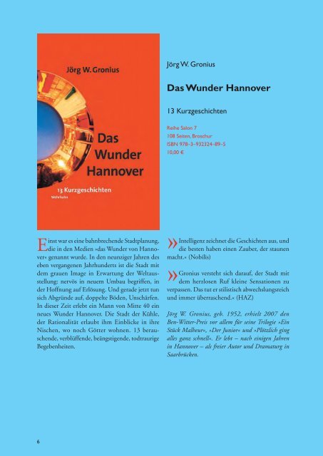 Das Wunder Hannover - Wehrhahn Verlag