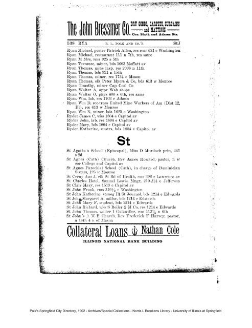 Polk's Springfield City Directory, 1902 - letter S - University of Illinois ...