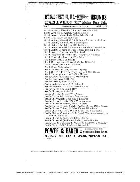 Polk's Springfield City Directory, 1902 - letter S - University of Illinois ...