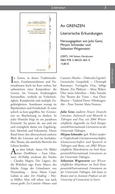 Wehrhahn Verlag Gesamtprogramm 2008