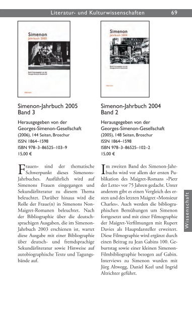 Wehrhahn Verlag Gesamtprogramm 2008