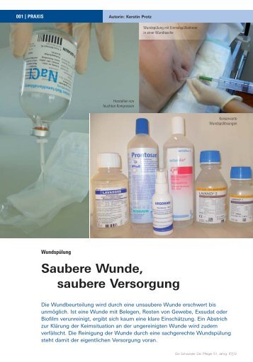 Saubere Wunde, saubere Versorgung - Werner Sellmer