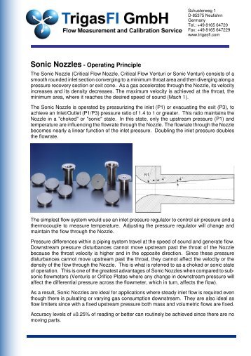 Sonic Nozzles - Operating Principle - TrigasFI GmbH