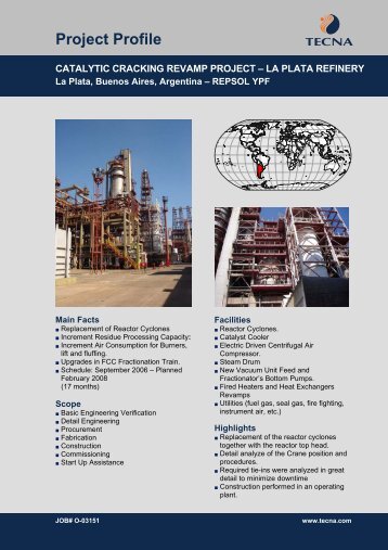 Catalytic Cracking Revamp Project - La Plata Refinery - Tecna