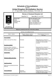 Bureau of Analysed Samples Ltd - The United Kingdom ...