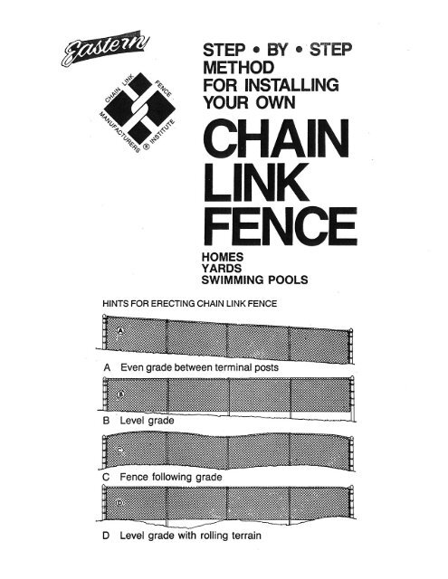 Chain Link Fence Spacing Chart