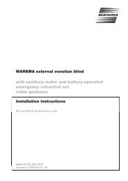 Installation instructions for WAREMA external venetian blinds with ...