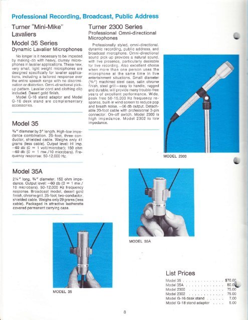 Turner_1970_catalog1 - Preservation Sound