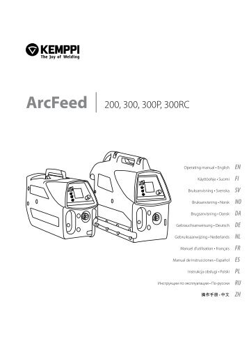 ArcFeed 200, 300, 300P, 300RC - Rapid Welding and Industrial ...