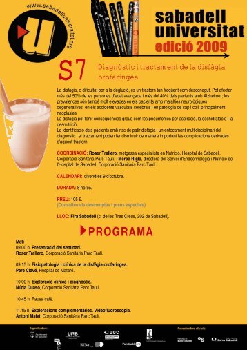 Tot el programa (PDF) - Sabadell Universitat