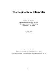 The Regina Rexx Interpreter - Urz