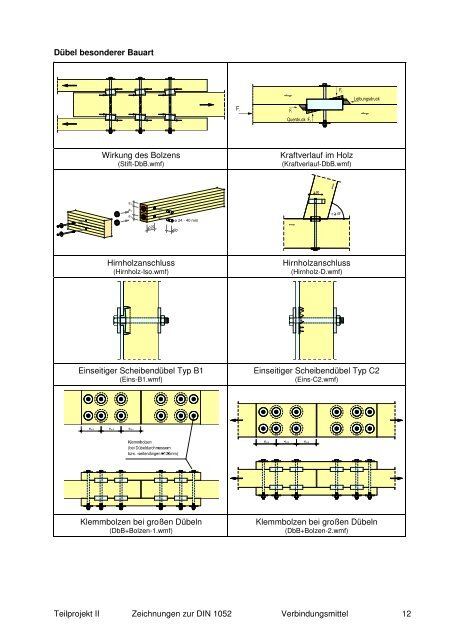 Zeichnungen zur DIN 1052 - Holzbau Kompetenzzentren