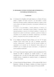 Reglamento de EscalafÃ³n y Carrera Docente e Investsigador UMET