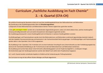 Curriculum Ã¢Â€ÂžFachliche Ausbildung im Fach ChemieÃ¢Â€Âœ 2. - 6. Quartal ...