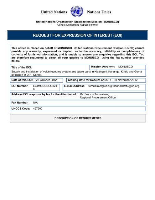 vendor response form