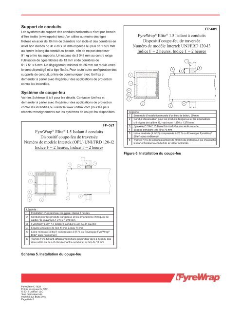 Fiche de renseignements sur le produit - Unifrax