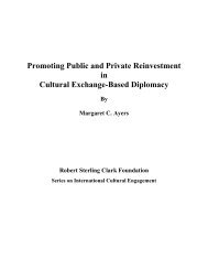 Promoting Public and Private Reinvestment in Cultural Exchange ...