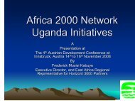 Africa 2000 Network Uganda Initiatives