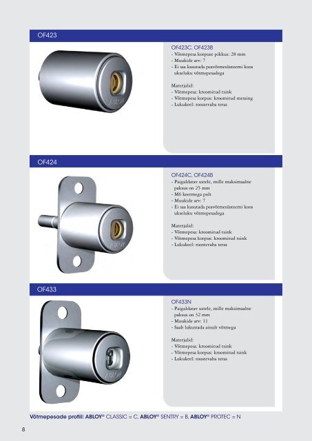 ABLOY® Vega mööblilukud (1,49 MB)