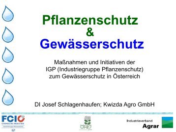 Pflanzenschutz & Gewässerschutz - Schlagenhaufen