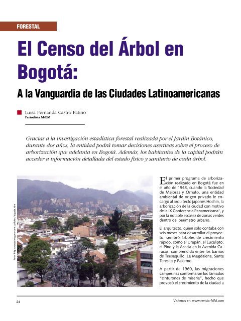 El Censo del Ãrbol en BogotÃ¡: A la Vanguardia de las Ciudades ...