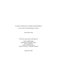 Evaluation of Approaches to Disability and Rehabilitation in the ...