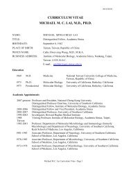 CURRICULUM VITAE MICHAEL M. C. LAI, M.D., PH.D.