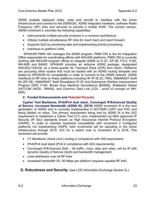 PMA209 2012 Core Avionics Master Plan - NAVAIR - U.S. Navy