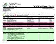 ICOET 2007 Final Program