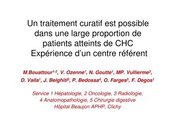 Un traitement Ã  visÃ©e curatif est possible dans une large ... - Afef