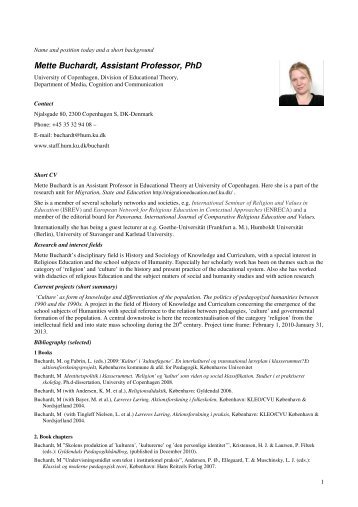 Mette Buchardt, Assistant Professor, PhD