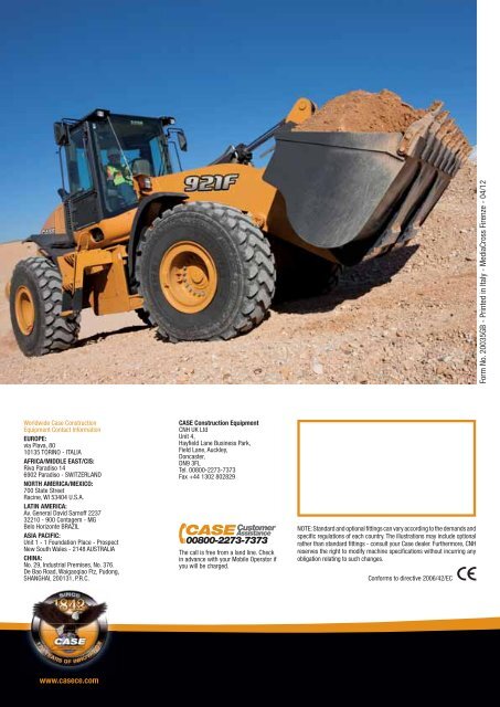 F-SERIES WHEEL LOADERS - Case Construction