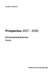 Master Environmental Sciences - Radboud Universiteit