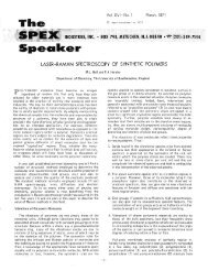 Laser-Raman Spectroscopy Of Synthetic Polymers - SPEX Speaker