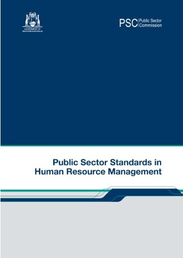 Standards in Human Resource Management - Public Sector ...