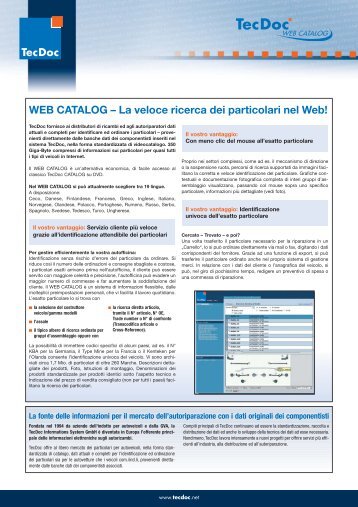 WEB CATALOG - TecDoc