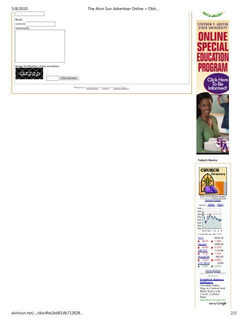 The Alvin Sun Advertiser Online > Obituaries > James Larry Block Jr.