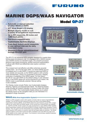 MARINE DGPS/WAAS NAVIGATOR Model GP-37