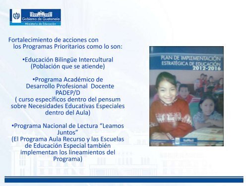 DIRECCION GENERAL DE EDUCACION ESPECIAL -DIGEESP-