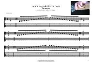 A minor scale box shapes tab - CAGED octaves