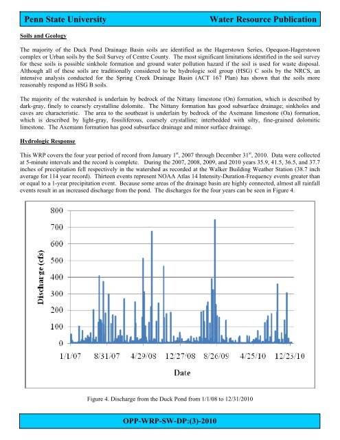 Water Resource Publication Duck Pond Drainage Basin OPP-WRP ...