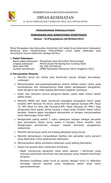 Dinas Kesehatan Lpse Provinsi Jawa Barat