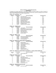 EDITAL NÂº 009/2006 â DE PROCESSO SELETIVO COMUNICADO ...